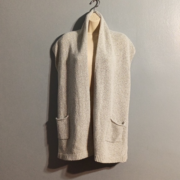 Max studio women's gray open sleeveless cardigan - Picture 4 of 16